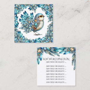 Carte De Visite Carré Carré thématique Bling Birds à distribuer ou carte