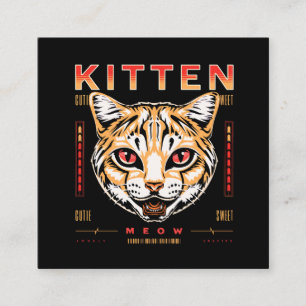 Carte De Visite Carré Cat Streetwear