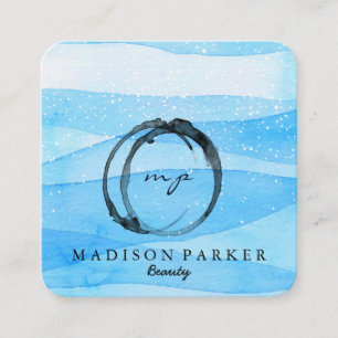 Carte De Visite Carré Champagne Elégante Moderne Beauté Abstraite Stylis