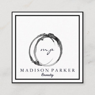 Carte De Visite Carré Champagne Elégante Moderne Beauté Abstraite Stylis