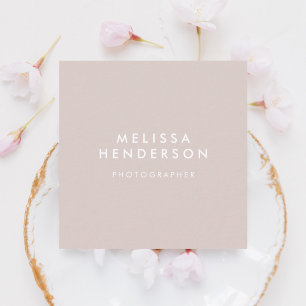 Carte De Visite Carré Champagne moderne minimaliste professionnel