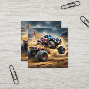Carte De Visite Carré Chaos sur les roues : Monster Truck Smash Derby
