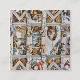 Carte De Visite Carré Chapelle Sixtine Plafond Michelangelo