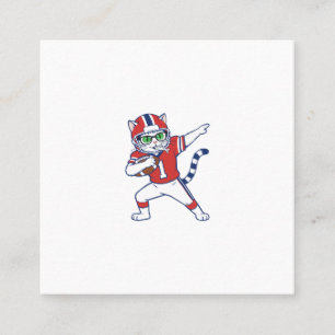 Carte De Visite Carré Chat Touchdown 