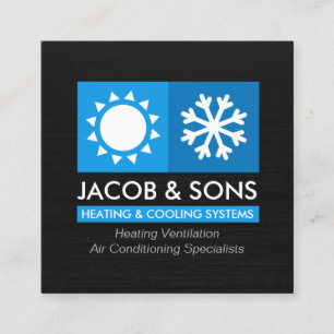 Carte De Visite Carré Chauffage Ventilation Climatisation Refroidissemen
