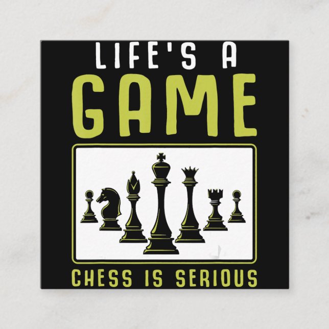 Carte De Visite Carré Chess Heartbeat Chess Master Chess Club (Devant)