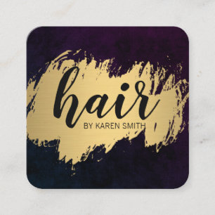 Carte De Visite Carré Cheveux / Or brossé
