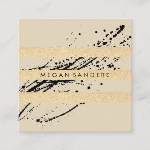 Carte De Visite Carré Chic et glamour Expressif / Stripes