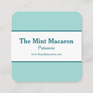 Carte De Visite Carré Chic et tendance Mint Macaron bleu moderne minimal