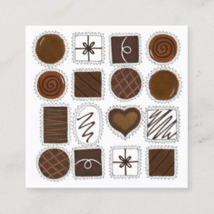 Carte De Visite Carré Chocolatier Bon Bon Chandy Shoppe Chocolatier