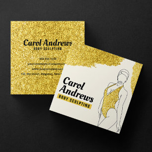 Carte De Visite Carré Cire de massage pour sculpture corporelle avec pai