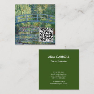 Carte De Visite Carré Claude Monet - Harmonie verte - Code QR