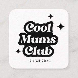 Carte De Visite Carré Club des mamans Cool moderne Rétro Super Vintage