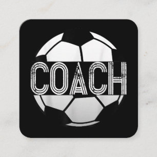 Carte De Visite Carré Coach Soccer T-Shirt Grand Coaching Sport