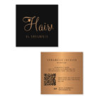 Code QR coiffeur professionnel or noir
