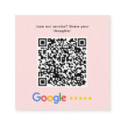 Code QR de Google Review Merci Carré Rose
