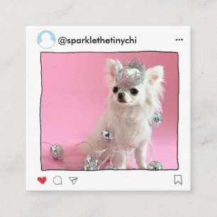 Carte De Visite Carré Code QR de l'influenceur Instagram fantaisiste ten