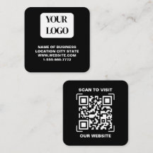 Code QR de numérisation de site Web carré avec log