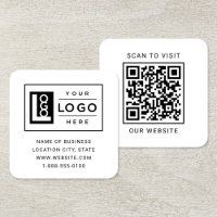 Code QR de site Web à balayage de logo blanc moder