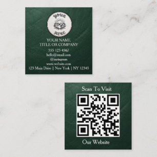 Carte De Visite Carré Code QR du logo moderne du site Web de scan carré