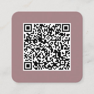 Carte De Visite Carré Code QR - Médias sociaux - Moderne-Simple-Professi