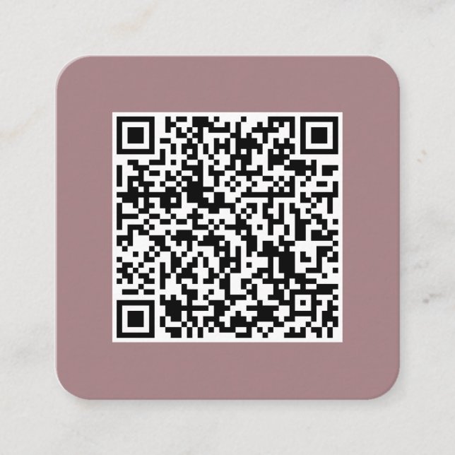 Carte De Visite Carré Code QR - Médias sociaux - Moderne-Simple-Professi (Devant)