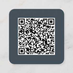 Carte De Visite Carré Code QR - Médias sociaux-Moderne-Simple-Profession