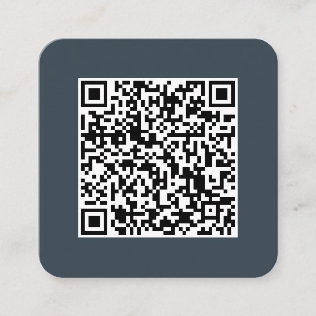 Carte De Visite Carré Code QR - Médias sociaux-Moderne-Simple-Profession (Devant)