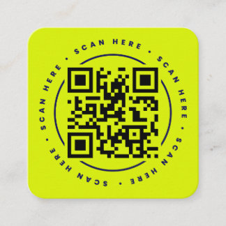 Carte De Visite Carré Code QR Personnalisé