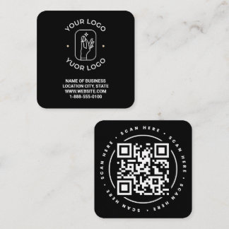 Carte De Visite Carré Code QR Personnalisé