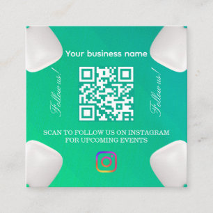 Carte De Visite Carré Code QR Restez Connecté Suivez sur Instagram