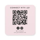 Code QR rose blanc logo personnalisé Se connecter