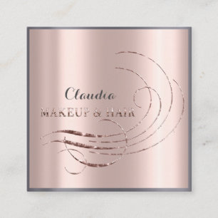 Carte De Visite Carré Coiffeuse Styliste Salon Maquillage Artiste Rendez