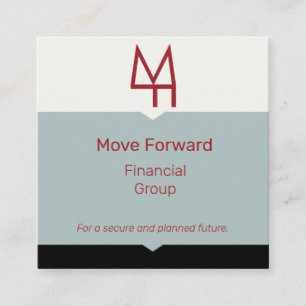 Carte De Visite Carré Colorbloc industriel