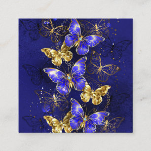 Carte De Visite Carré Composition avec papillons Sapphire