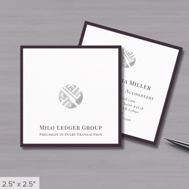 Carte De Visite Carré Comptable de classe Expert fiscal CPA (Créateur téléchargé)