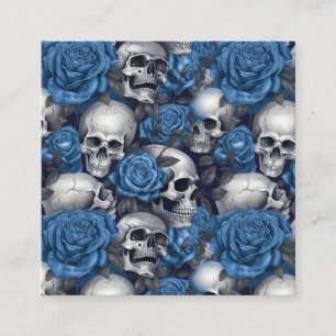 Carte De Visite Carré Conception de la série A Skull and Roses 12