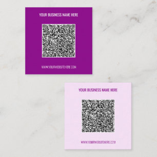 Carte De Visite Carré Conception de Texte Personnalisé pour Code QR Conc
