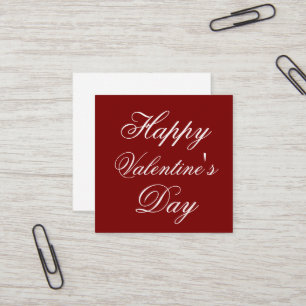 Carte De Visite Carré Conception festive de joyeux Saint-Valentin