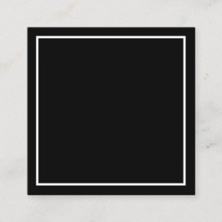 Carte De Visite Carré Concevez votre propre élégant noir solide