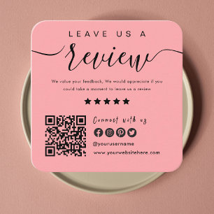 Carte De Visite Carré Connectez-vous avec le code QR Us   Laissez-Nous U