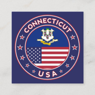 Carte De Visite Carré Connecticut