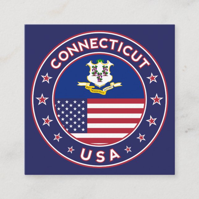 Carte De Visite Carré Connecticut (Devant)
