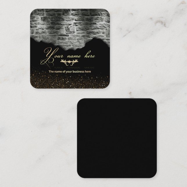 Carte De Visite Carré Construction de TARJETA DE VISITA (Devant / Derrière)