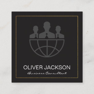 Carte De Visite Carré Consultant d'entreprise   Entreprise