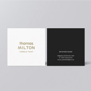 Carte De Visite Carré Consultant minimaliste élégant professionnel