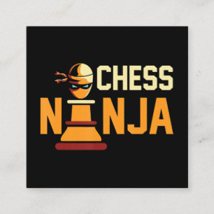 Carte De Visite Carré Cool Chess Ninja Chess Lovers Cadeau