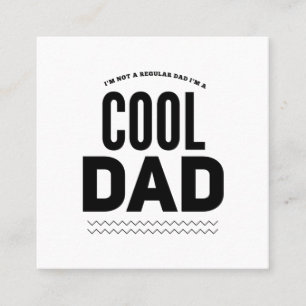 Carte De Visite Carré Cool papa régulier papa drôle fête des pères