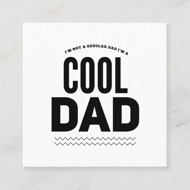 Carte De Visite Carré Cool papa régulier papa drôle fête des pères (Devant)