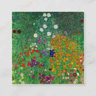 Carte De Visite Carré Cottage Garden Gustav Klimt